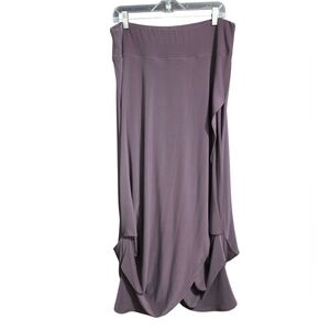 SYMPLI Women's Purple Draped Midi Maxi Harem Skirt Convertible Plus Size 16